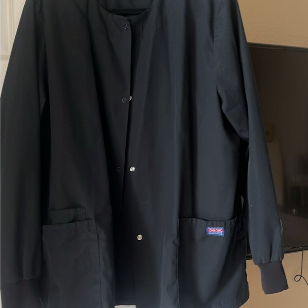 Cherokee workwear lab coat women’s size large black excellent condition